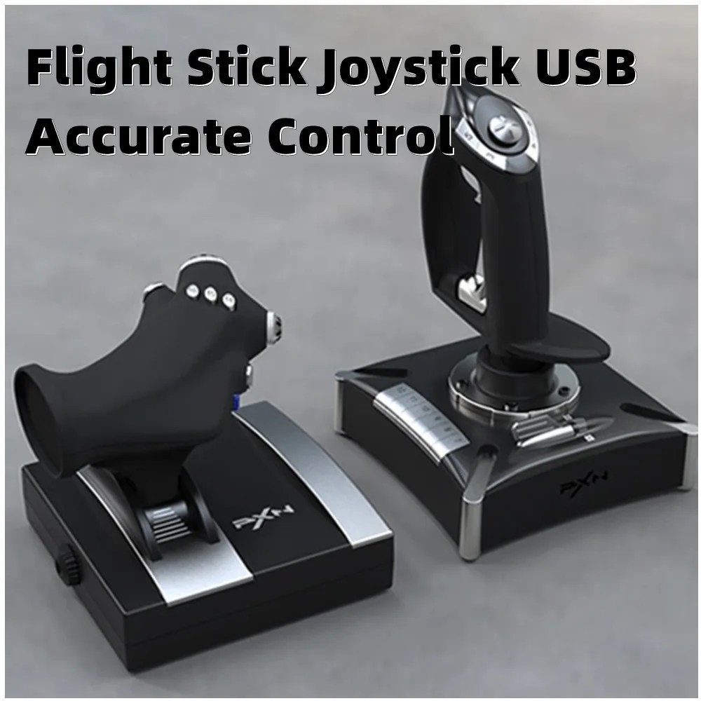 Uçuş sopa Joystick USB oyun konsolları simülatörü uçuş simülatörü için uçuş kontrolörü Joystick çift titreşim doğru Contro