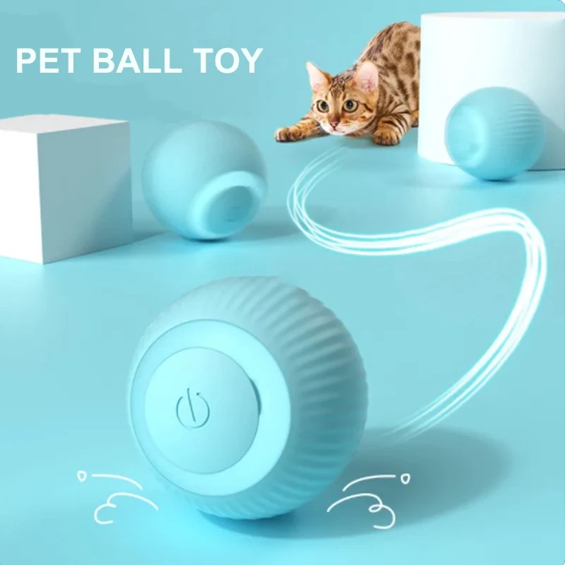 USB şarj edilebilir elektronik interaktif Pet oyuncak Pet oyuncak interaktif evcil hayvan topu oyuncak kendini hareketli hareket aktif top Pet malzemeleri