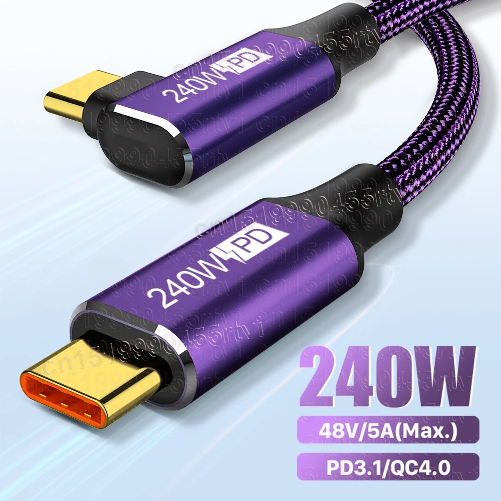 USB tip C C kablo 240W PD3.1 hızlı şarj tel için iPhone 15 artı PS5 anahtarı Samsung MacBook Pro 5A hızlı şarj kablosu 3m