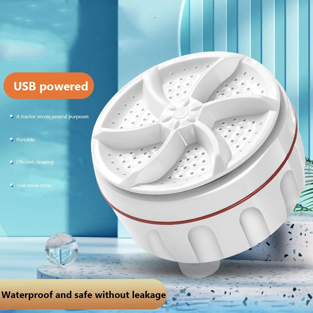 Ultrason Turbo yıkama tekerlek kabarcık türbin rotasyon çorap iç çamaşırı için yıkama makinesi İşlevli USB temizleme düşük gürültü