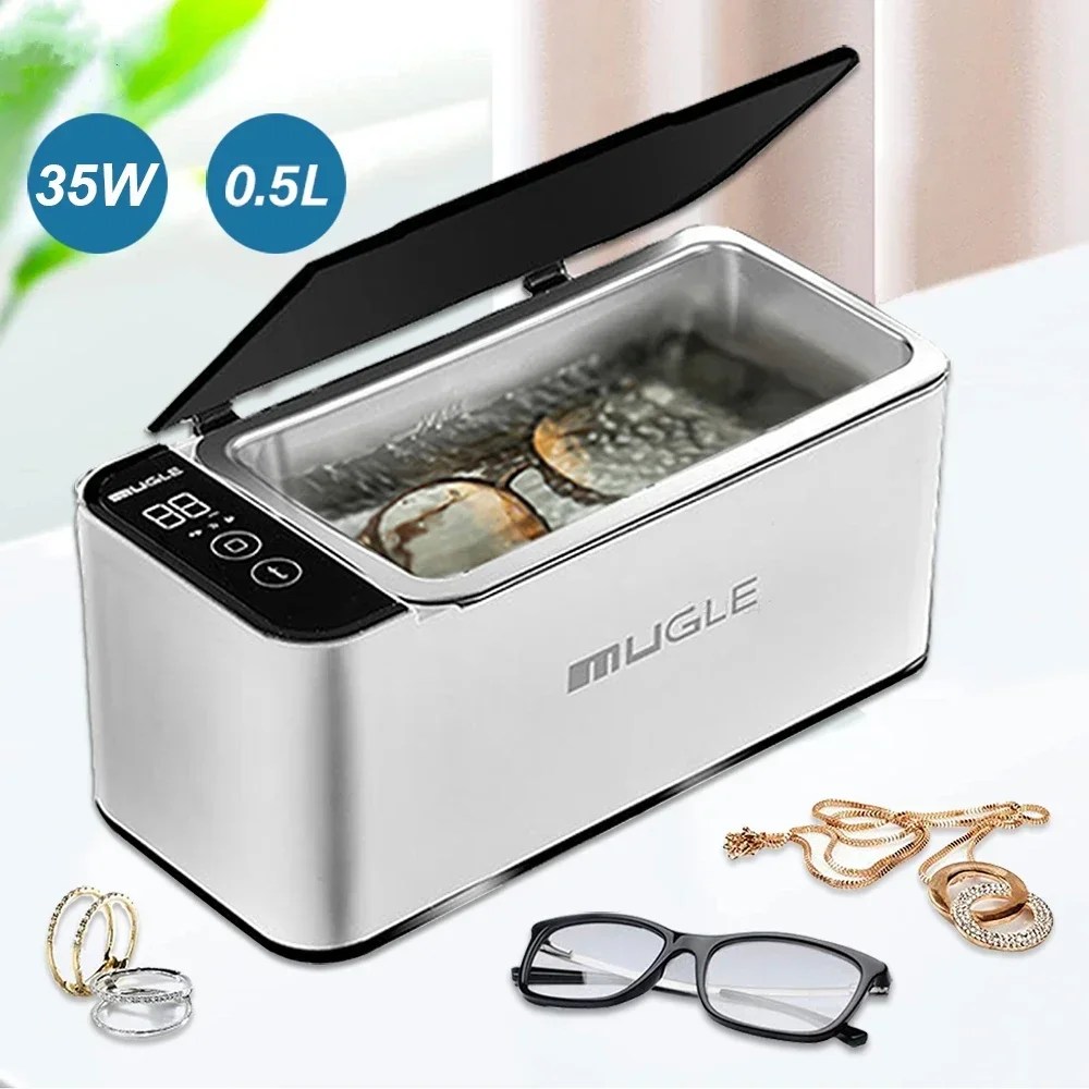 Ultrasonik temizleyici 35W ultrasonik gözlük takı temizleyici 500ML ultrasonik temizleme makinesi gözlük için ultrason yıkama banyosu
