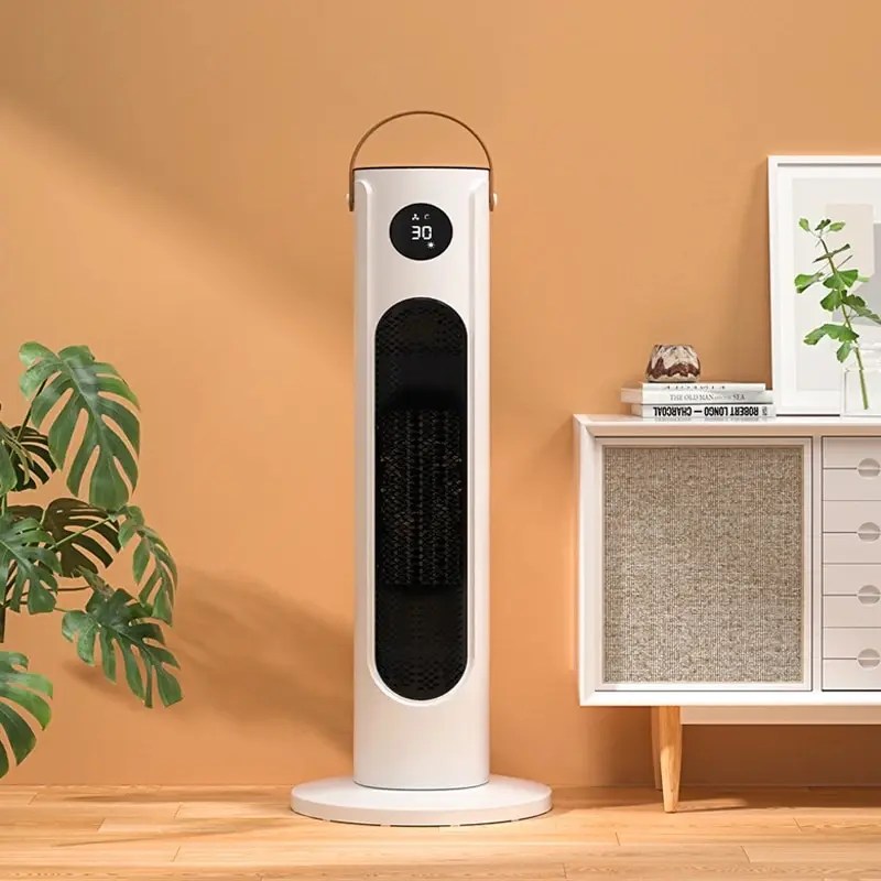 Uzaktan elektrikli ısıtıcı, 3 mod, 120 ° büyük açı sallayarak kafa, aşırı ısınma ve devrilme koruması, yerli seramik ısıtıcı - Görsel 1