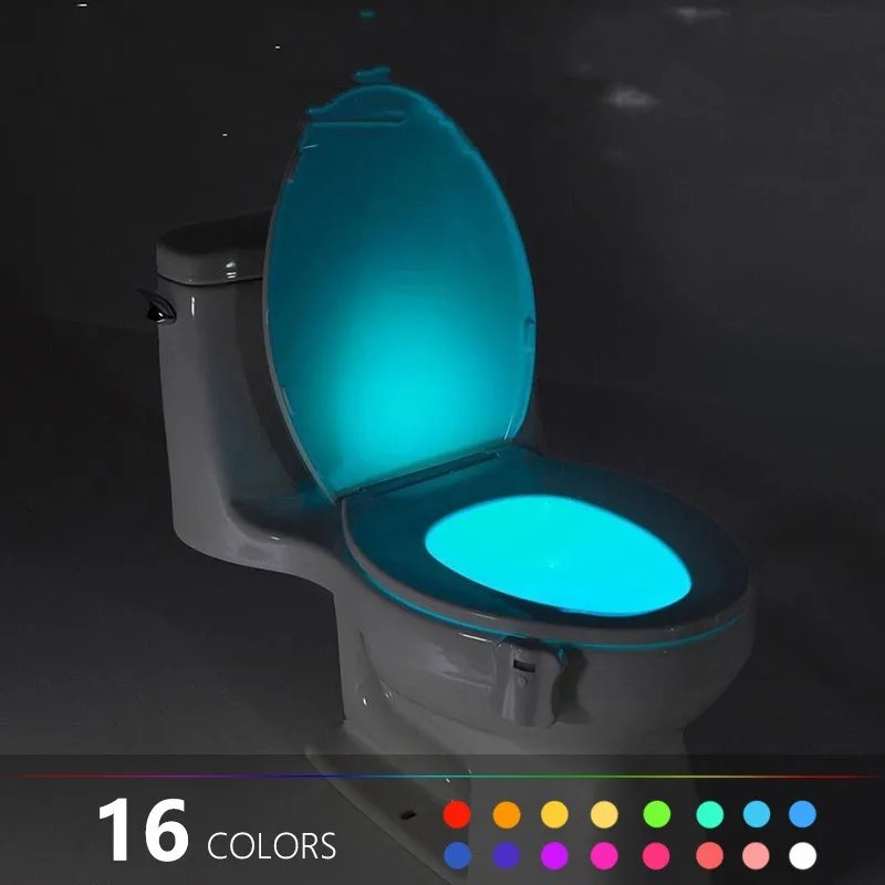 Vücut algılama otomatik Led hareket sensörü gece lambası tuvalet kase banyo ışık su geçirmez arka ışık için Wc tuvalet ışık
