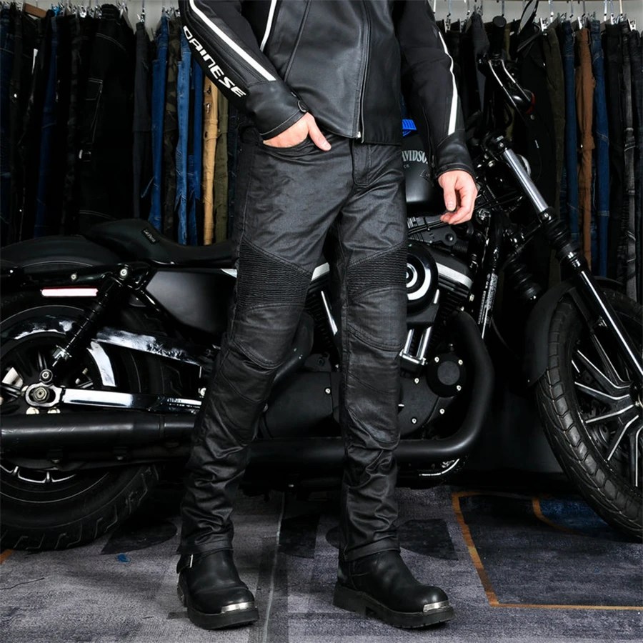 VOLERO yükseltme kaplı su geçirmez motosiklet sürme Denim kot lokomotif bisiklet Moto yarış damla geçirmez pantolon ile CE zırh ped