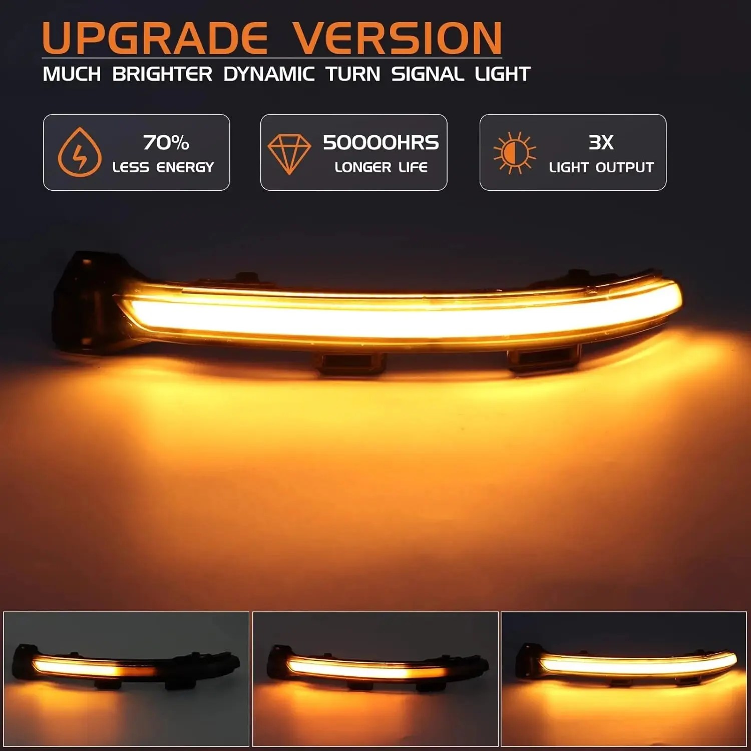 VW Golf 7 için VII MK7.5 JETTA MK7 Touran dinamik dönüş sinyali LED yan kanat dikiz aynası gösterge flaşör sıralı işık - Görsel 3