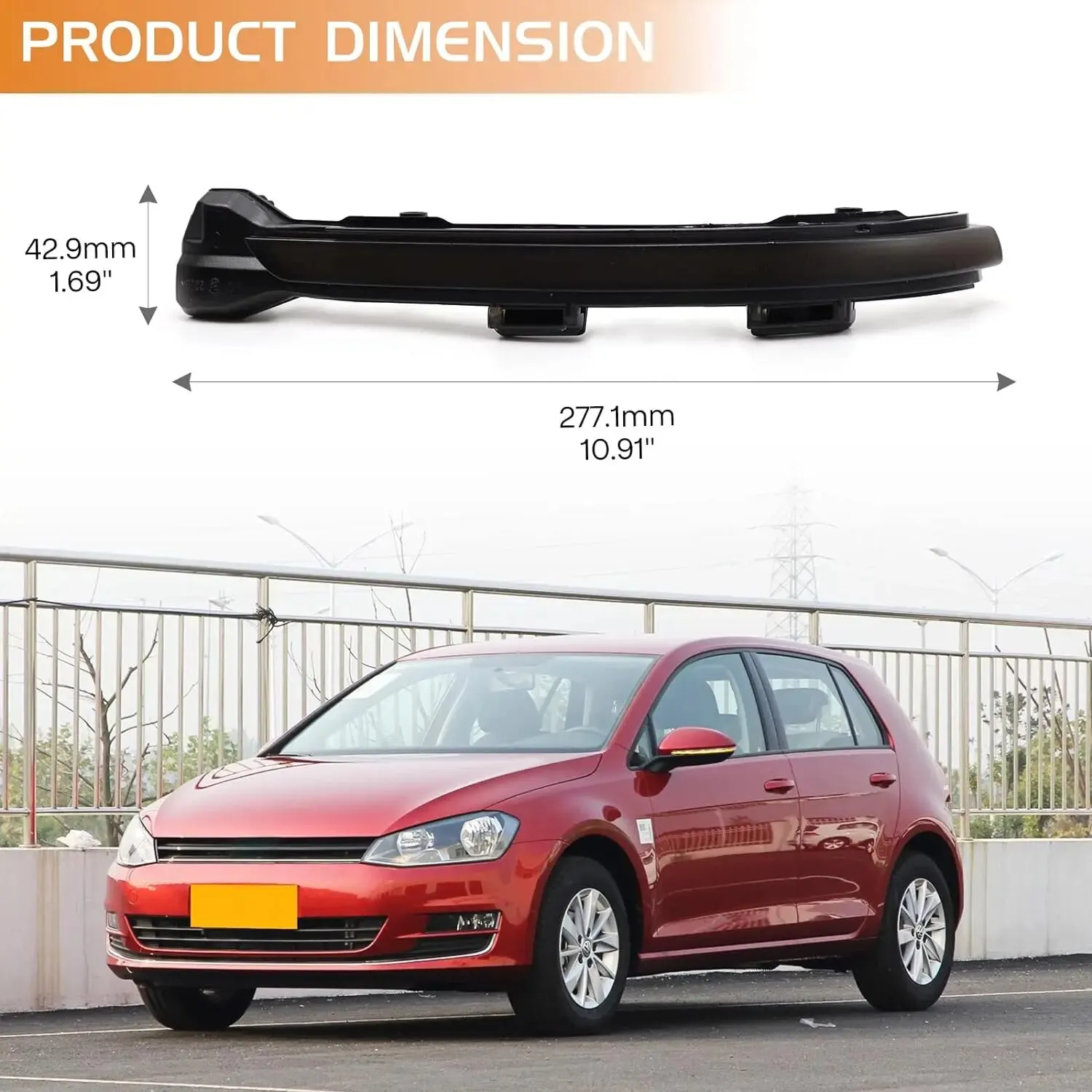 VW Golf 7 için VII MK7.5 JETTA MK7 Touran dinamik dönüş sinyali LED yan kanat dikiz aynası gösterge flaşör sıralı işık - Görsel 4