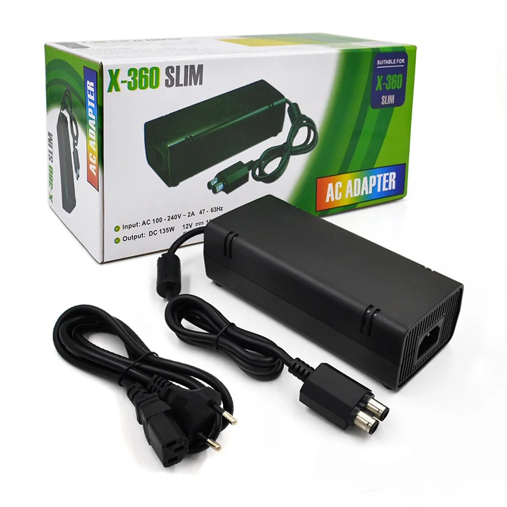 Xboxes 360 güç besleme kablosu için AC adaptörü xconsole 360 ince konsol için yedek şarj