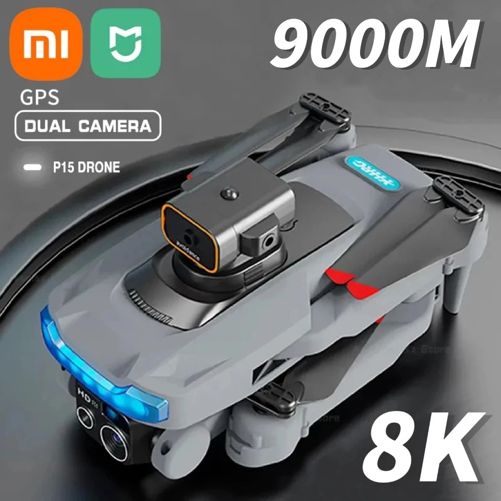 Xiaomi MIJIA P15 Drone 5G profesyonel 8K GPS çift kamera engel kaçınma optik akış konumlandırma fırçasız RC 9000M