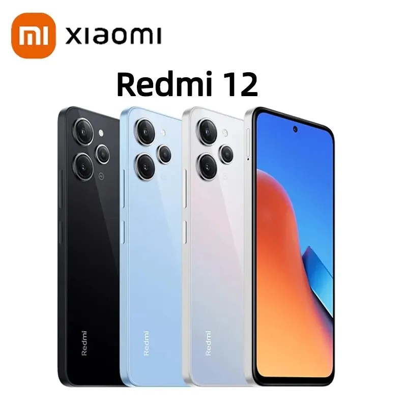 Xiaomi Redmi 12 cep telefonu küresel sürüm MTK gg88 50MP AI üçlü kamera büyük 6.79 "DotDisplay 5000mAh pil 18W şarj