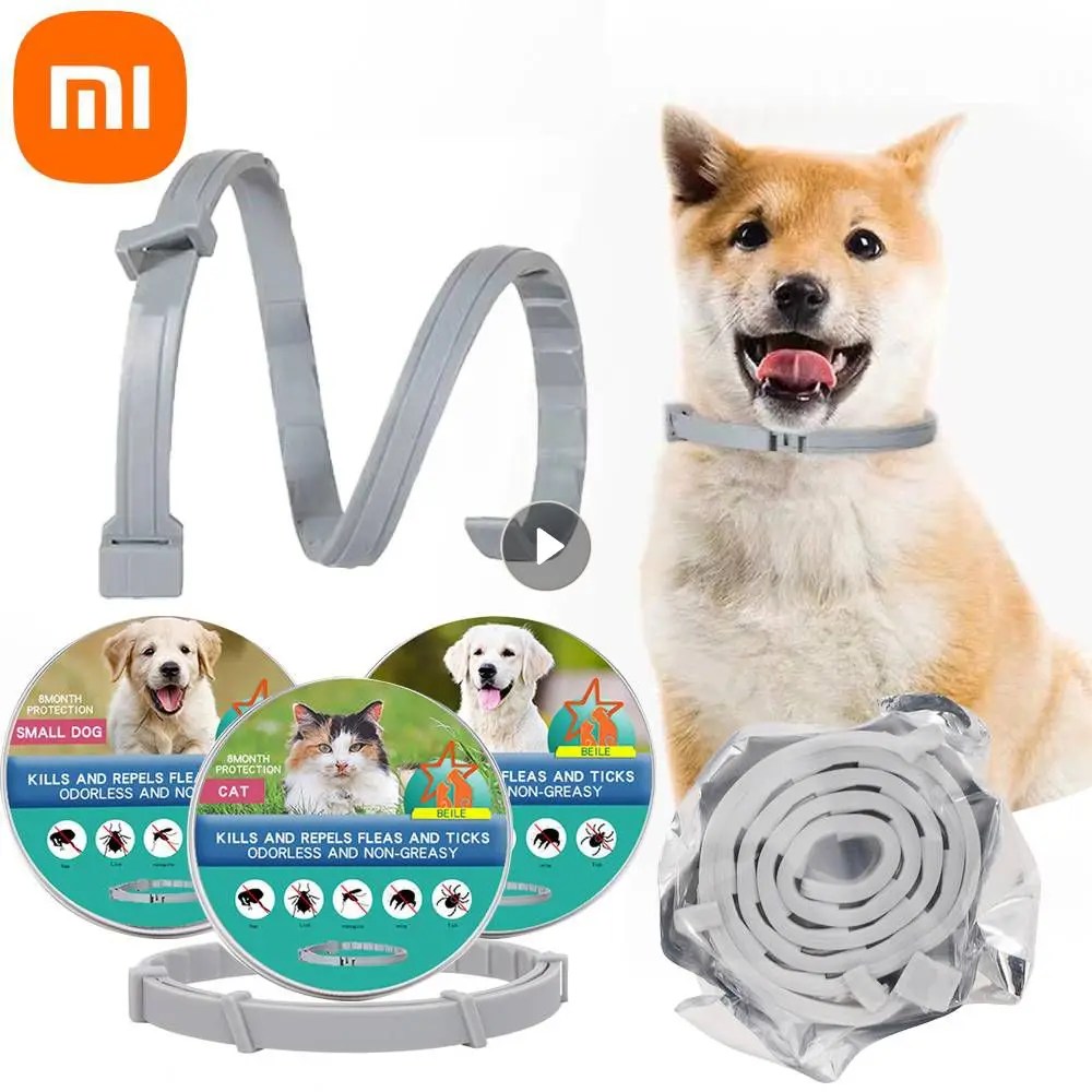 Xiaomi ayarlanabilir köpek kedi yaka haşere kontrol korumak kauçuk pire katil pire kene önleme anti-sivrisinek böcek Pet aksesuar