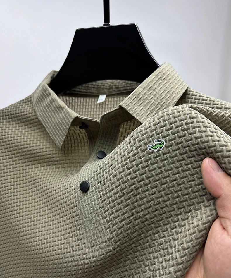 Yüksek kalite M-4XL yaz yeni erkek kısa kollu tişört serin ve nefes POLO GÖMLEK iş rahat ter emici üst