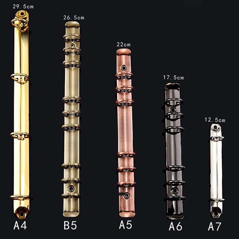 Yüksek kaliteli Metal bağlayıcı klipleri gümüş bağlayıcı klip gevşek yaprak klasör dosya klasörü Hoop DIY albümü karalama defteri daire klasörler