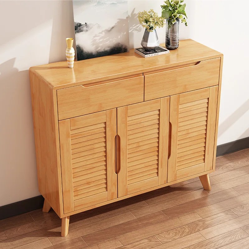 YM011988 küçük daire katı ahşap ayakkabı dolabı Nordic basit modern ev kapı çok fonksiyonlu