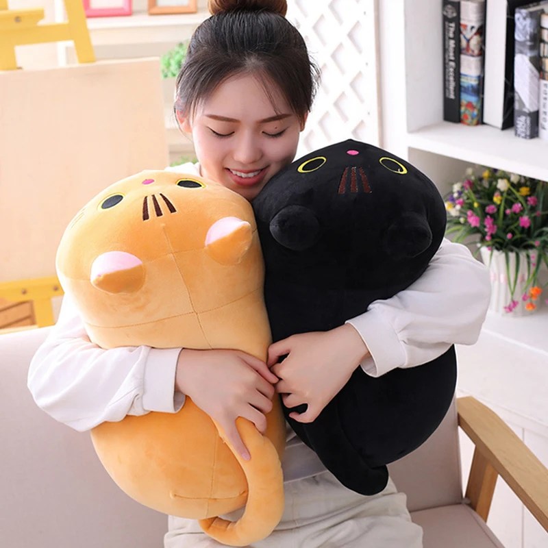 YOMDID 25/35/50cm sevimli yumuşak kedi peluş yastık kanepe yastığı Kawaii oyuncak dolması karikatür hayvan bebek çocuklar için çocuk yastıklar - Görsel 2