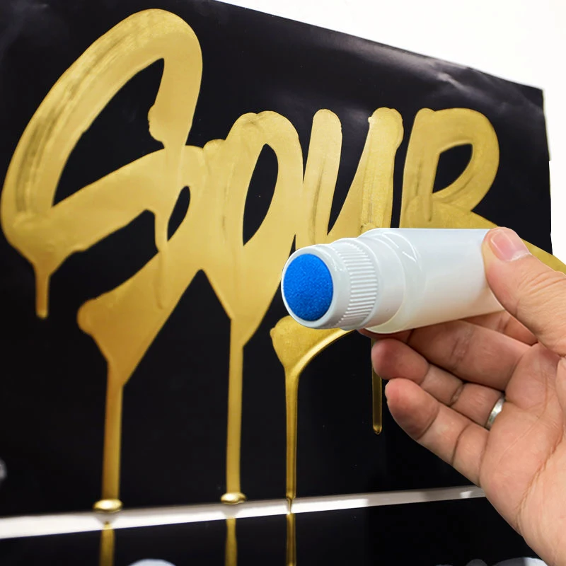 Yaratıcı yeni yuvarlak kafa sıkılmış şişe Graffiti akan kalem sokak Graffiti mürekkep yeniden kullanılabilir öğrenci kırtasiye ile yüklenebilir