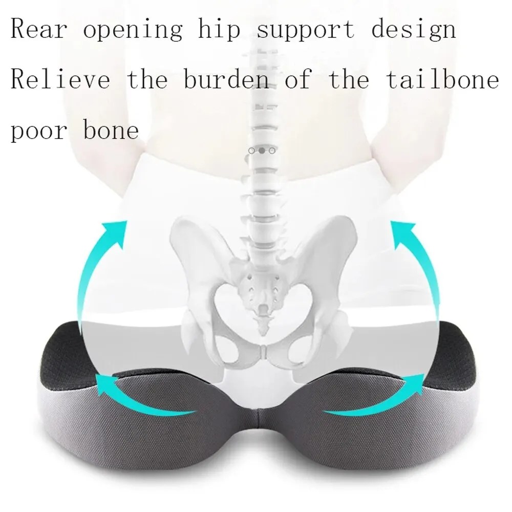 Yastık kaymaz ortopedik bellek köpük Tailbone siyatik ağrı kesici konfor için prostat yastık sandalye araba koltuğu - Görsel 3