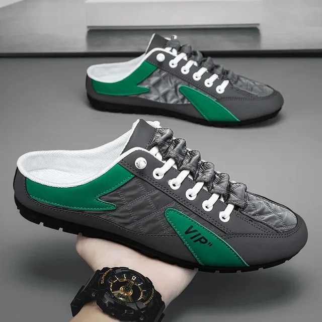 Yaz 2023 yarım terlik erkekler için Trendy erkek düz alt rahat ayakkabılar yumuşak taban desteği ayakkabı erkek Sneakers Zapatos De Hombre - Görsel 11