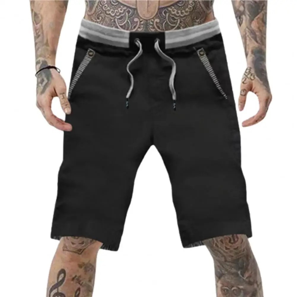 Yaz rahat moda tarzı Boardshort Bermuda pantolon erkek büzgülü elastik bel pantolon plaj şortu erkek şort pantolon - Görsel 2