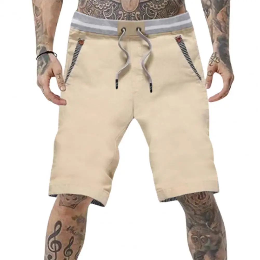 Yaz rahat moda tarzı Boardshort Bermuda pantolon erkek büzgülü elastik bel pantolon plaj şortu erkek şort pantolon