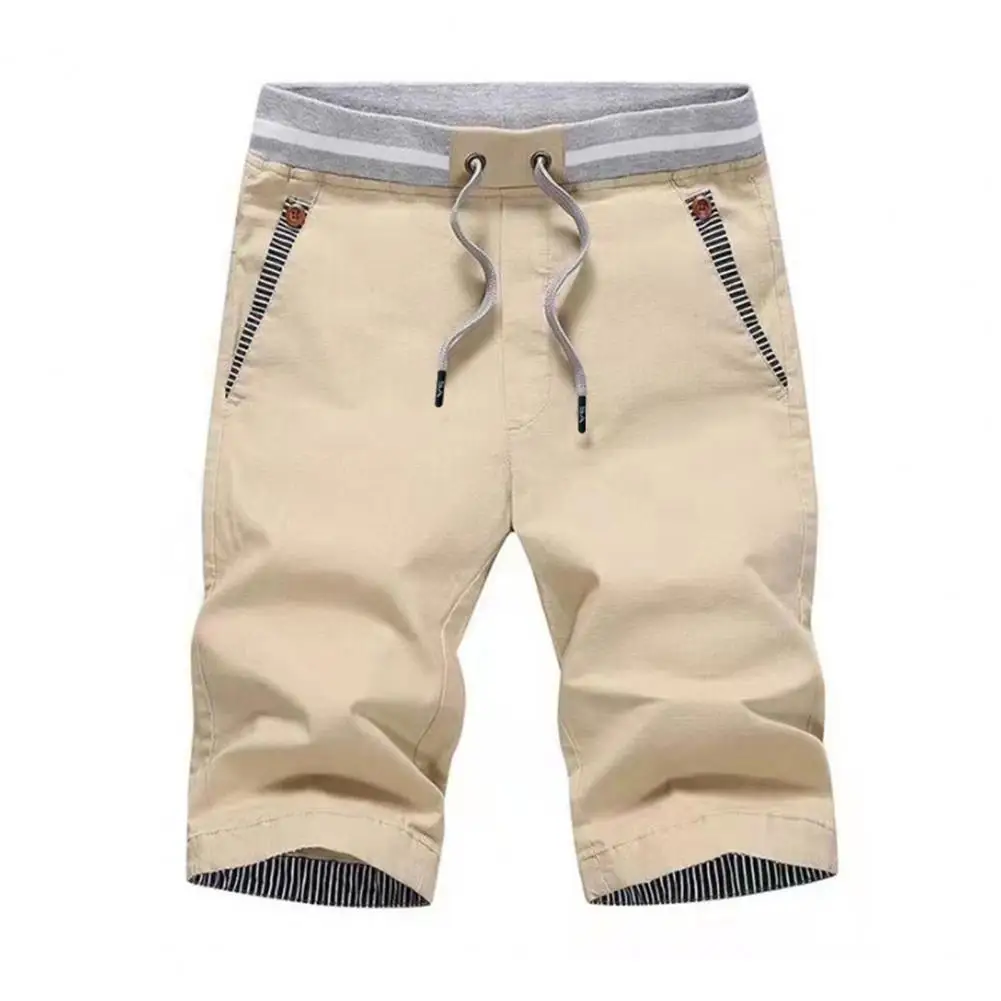 Yaz rahat moda tarzı Boardshort Bermuda pantolon erkek büzgülü elastik bel pantolon plaj şortu erkek şort pantolon