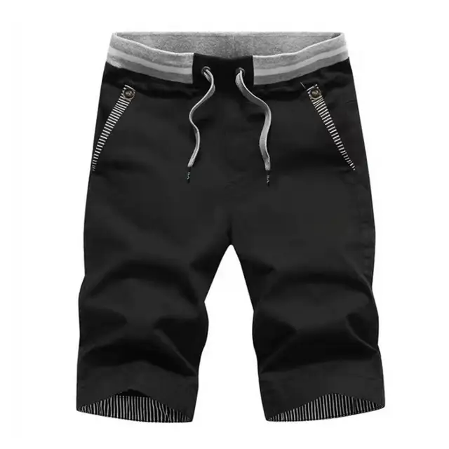 Yaz rahat moda tarzı Boardshort Bermuda pantolon erkek büzgülü elastik bel pantolon plaj şortu erkek şort pantolon