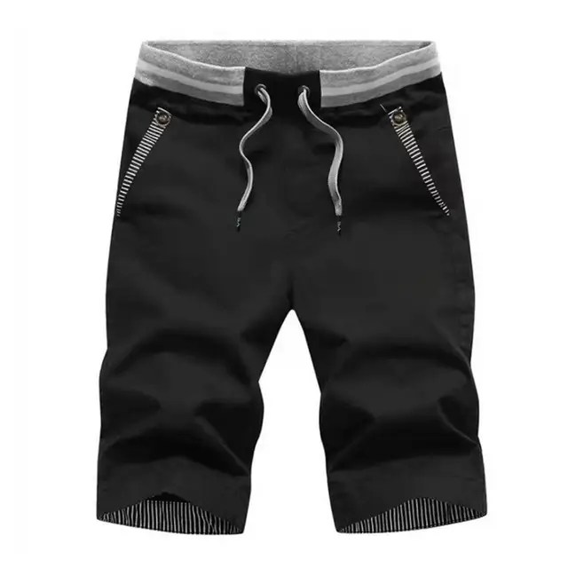 Yaz rahat moda tarzı Boardshort Bermuda pantolon erkek büzgülü elastik bel pantolon plaj şortu erkek şort pantolon - Görsel 16