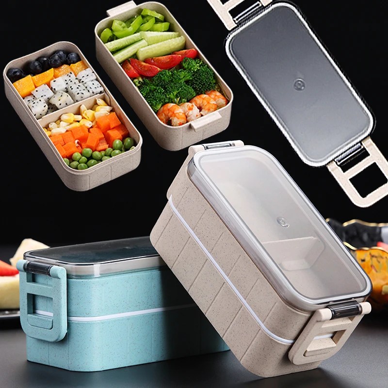 Yemek kabı çocuklar için bento kutusu piknik sofra plastik saklama kabı öğle yemeği kutusu paketlenmiş yemek kabı es termal yemek kabı es için gıda