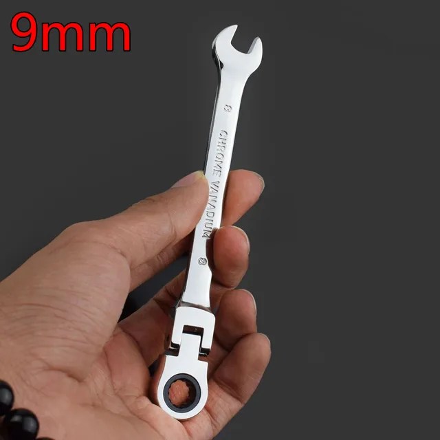 Yeni 1 adet cırcır anahtarı çift amaçlı cırcır aracı evrensel anahtar anahtarları anahtarı metrik krom vanadyum çelik araba tamir aracı - Görsel 8