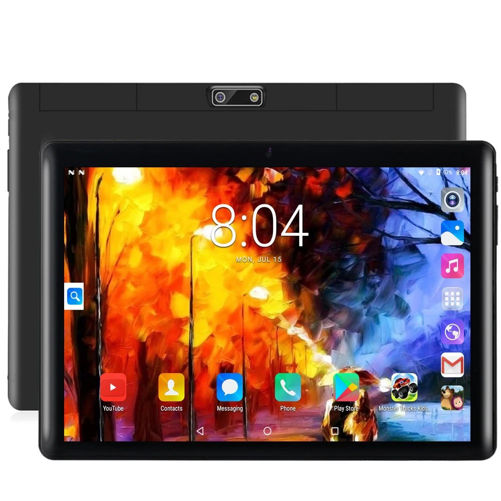 Yeni 10.1 inç Android Tablet Pc Google oyun çift kameralar Octa çekirdek çift SIM telefon görüşmesi tabletler Bluetooth Wifi 4GB RAM 64GB ROM