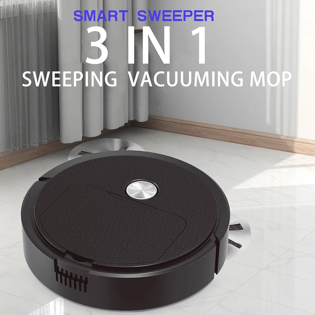 Yeni 3 In 1 akıllı süpürme robotu ev Mini süpürgesi süpürme ve vakumlama ev kullanımı için kablosuz süpürge süpürme robotları