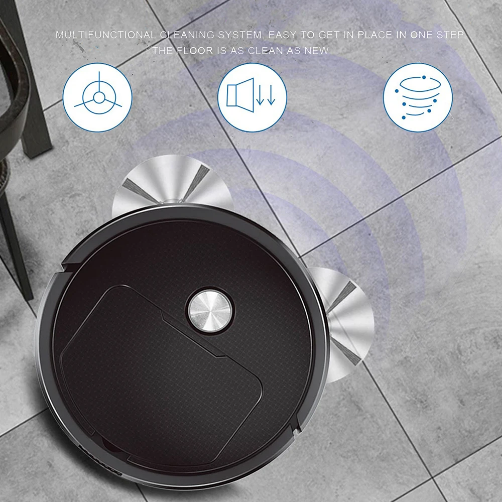 Yeni 3 In 1 akıllı süpürme robotu ev Mini süpürgesi süpürme ve vakumlama ev kullanımı için kablosuz süpürge süpürme robotları