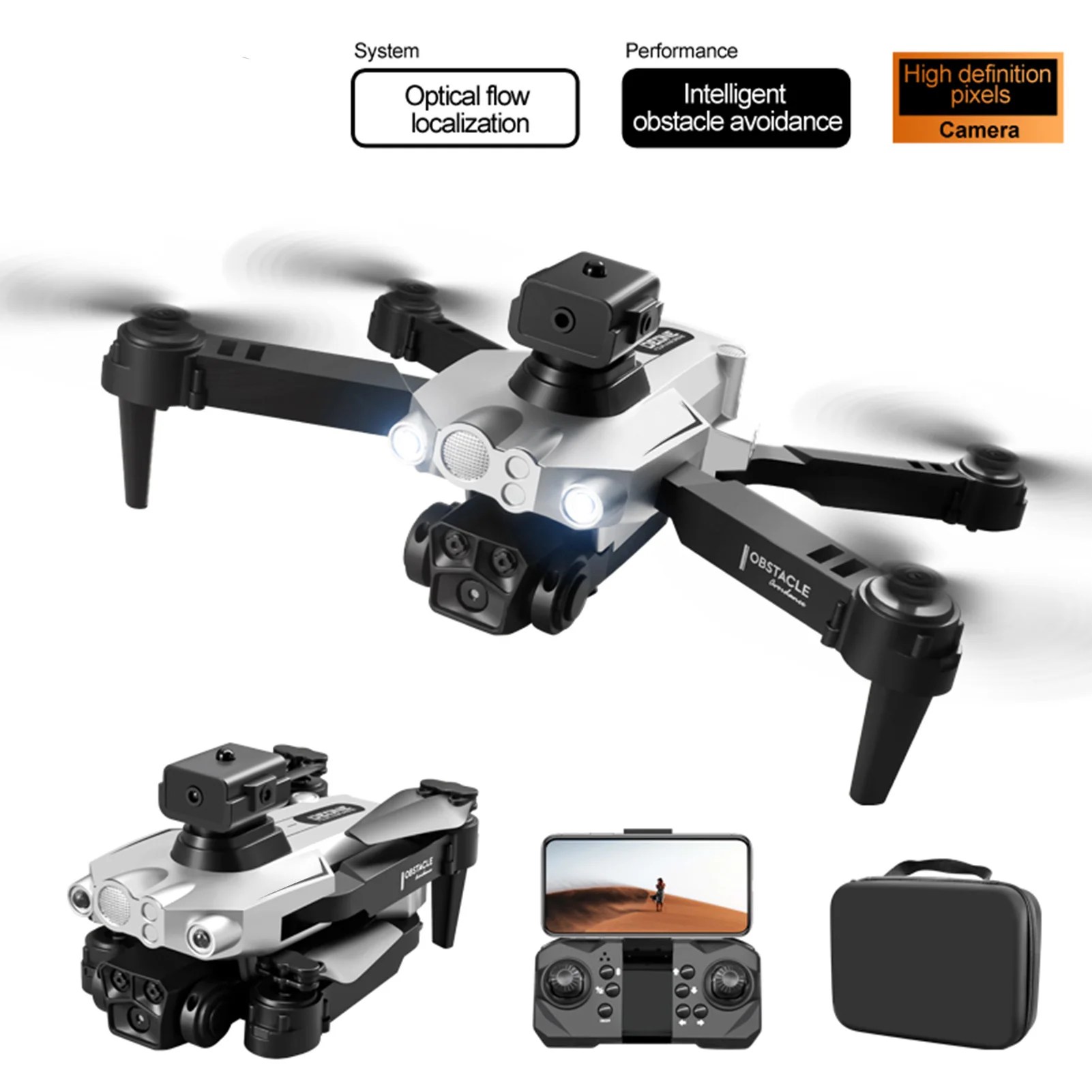 Yeni Lu200 RC Drone 8K 4K üç kamera ile profesyonel geniş açı optik akış yerelleştirme 360 ° engel kaçınma Quadcopter - Görsel 5