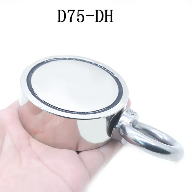 Yeni güçlü neodimyum mıknatıs çift yan arama manyetik kanca D48MM - D94mm süper güç kurtarma balıkçılık manyetik çelik bardak tutucu