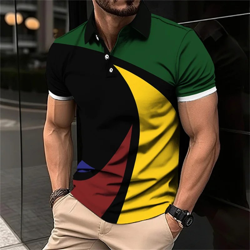 Yeni yaz Hip Hop sokak kişiselleştirilmiş erkek Polo GÖMLEK moda iş eğlence moda giysiler nefes Polo yaka üst