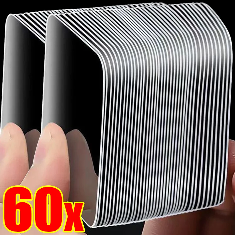 Yeniden süper güçlü çift taraflı yapışkan bant şeffaf kare Nano duvar çıkartmaları yama ev dikişsiz su geçirmez bantlar için