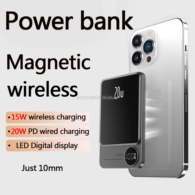 Ücretsiz kargo yeni 20W 10000mAh Macsafe Powerbank manyetik güç banka kablosuz şarj iPhone 14/13/12/11 phonecase ile