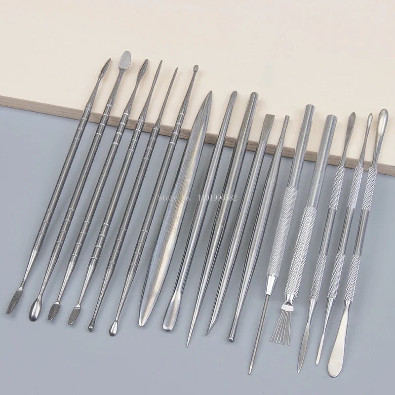 Çömlek modeli heykel Spatula paslanmaz çelik açık göz bıçak DIY seramik el sanatları heykeli bebek modeli dekoratif yoğurma aracı