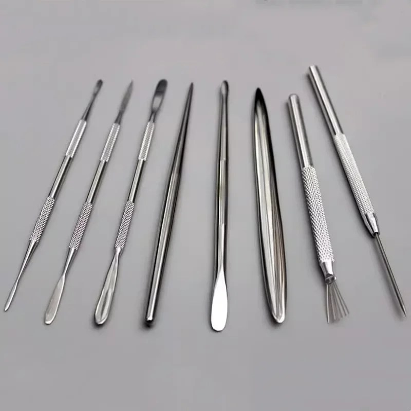 Çömlek modeli heykel Spatula paslanmaz çelik açık göz bıçak DIY seramik el sanatları heykeli bebek modeli dekoratif yoğurma aracı