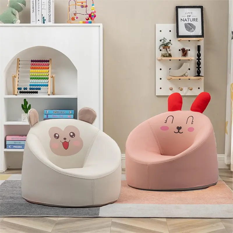 Çocuk karikatür kanepe yaratıcı ev oturma odası çocuk sevimli hayvan şeklinde minder tek sandalye Minimalist Modern çocuk kanepesi