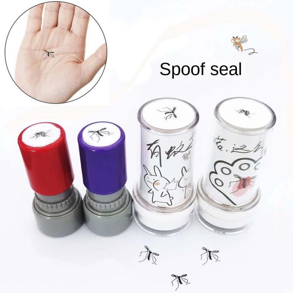 Çocuklar için komik sivrisinek pullar şaka sivrisinek siyah mürekkep pullar DIY Scrapbooking boyama albümü dekor rastgele renk çocuk oyuncağı