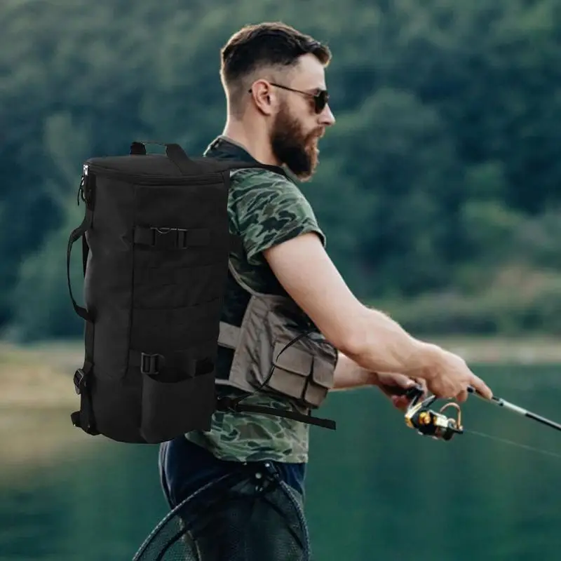 Çok Büyük Kapasiteli Balıkçılık Sırt Çantası Açık Seyahat Kamp Olta Makarası Çanta Omuz Çantası Bagaj Çantaları Dropshipping