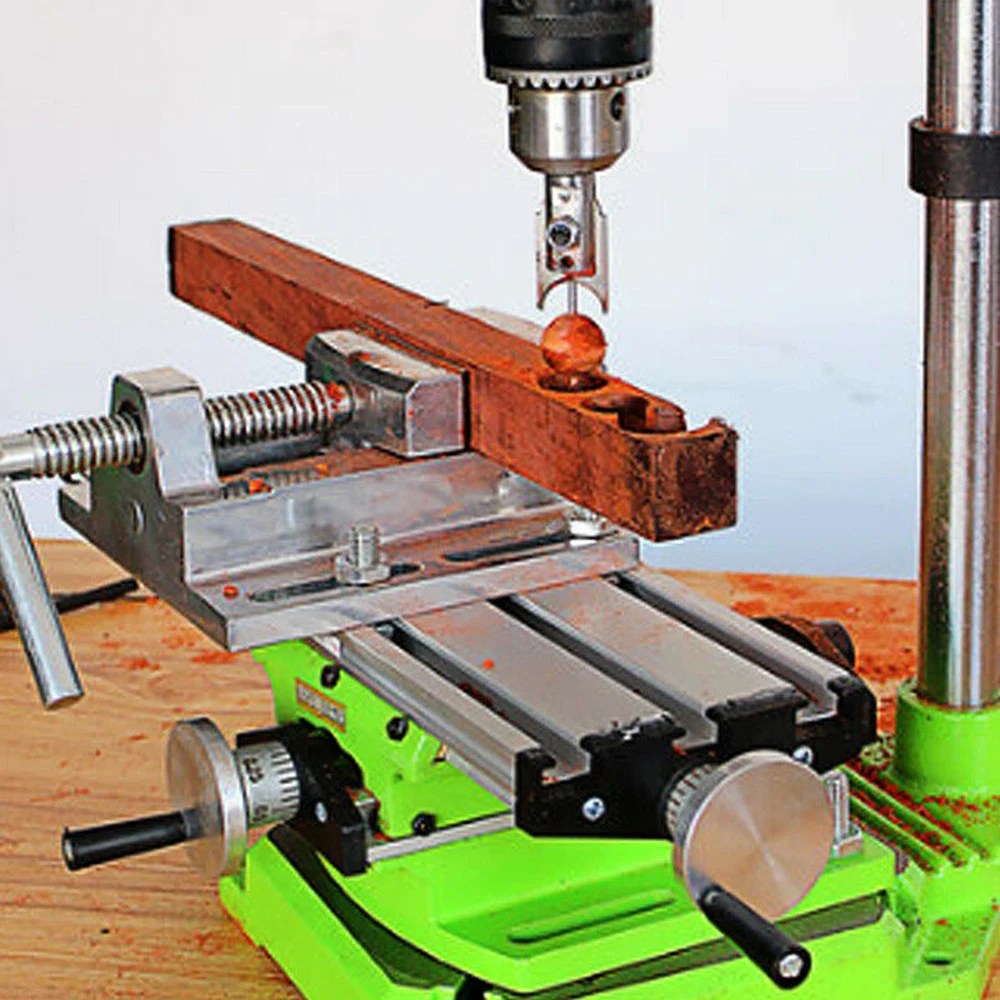 Çok fonksiyonlu Worktable freze makinesi çalışma slayt masa mengene fikstür ayarı plaplat kargaburun ile matkap için