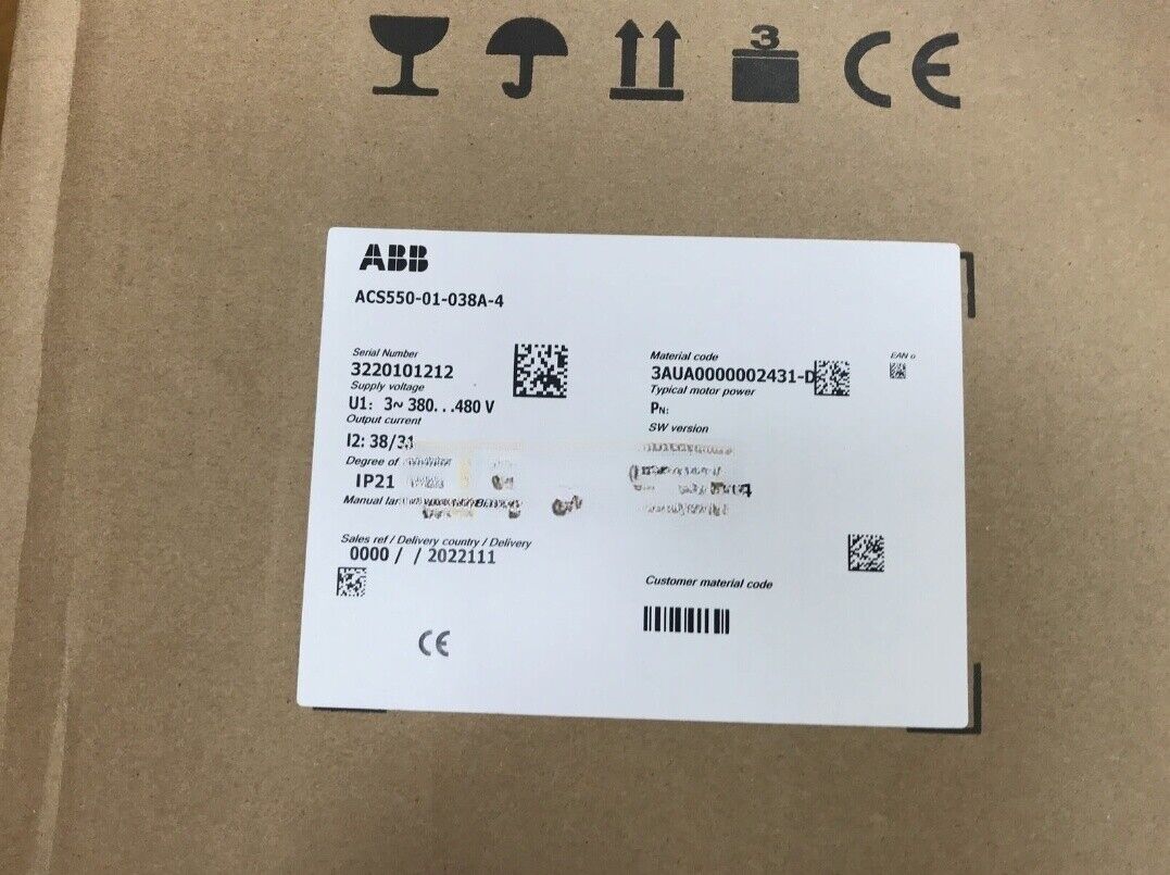 One New ABB ACS550-01-038A-4 Inverter ACS55001038A4 Expedited Shipping /