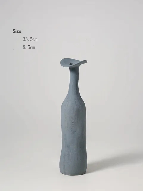 İskandinav tarzı Modern ev dekorasyonu Morandi renk vazo dekorasyon basit sanat ilkel oturma odası dekorasyon çiçek düzenleme