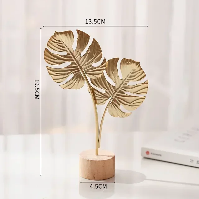 İskandinav tarzı demir sanat Ginkgo yaprak dekorasyon yaratıcı ev oturma odası giriş ve şarap dolap ışığı lüks Metal el sanatları