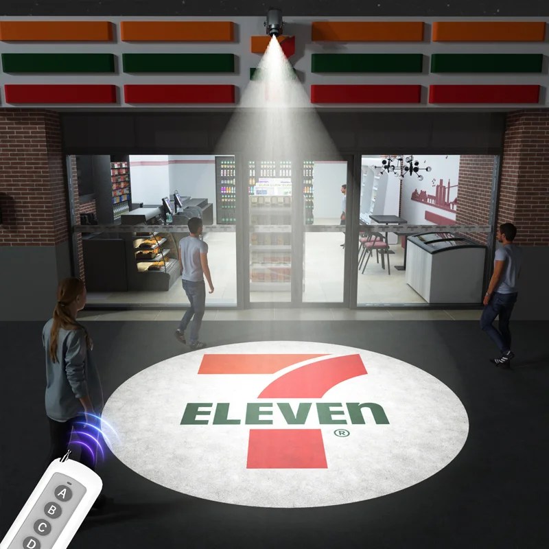 Özel Gobo reklam ışık Rersonnalisé açık su geçirmez IP67 görüntü rotasyon Led Logo projektör dükkanı giriş kat